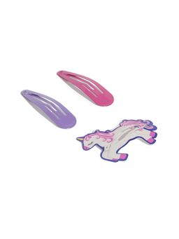 ToniQ - Kids Purple Unicorn Tic Tac Hair Clip (Set of 3)