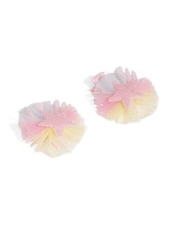 ToniQ - Kids Star Shaped Tulle Handmade Hair Clip (Set of 2)