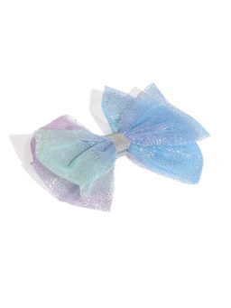 ToniQ - Kids Magical Party Frozen Embellished Tulle Alligator Bow Hair Clip