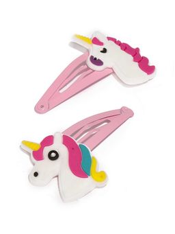 ToniQ - Kids Multi-Color Embellished Tic Tac Hair Clip (Set of 2)