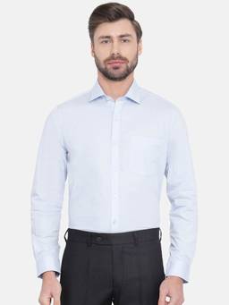 Turtle - Poplin Blue Solid Formal Shirt