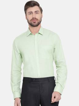 Turtle - Filafil Green Solid Formal Shirt