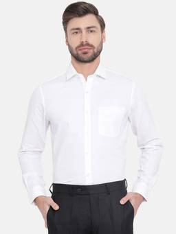 Turtle - White Baby Skin Solid Formal Shirt