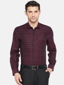 Turtle - Brown Checked Formal Shirt
