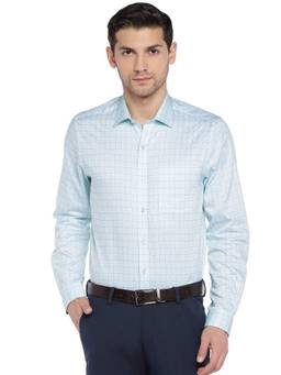 Turtle - Blue Checked Formal Shirt