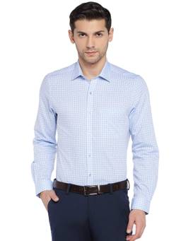 Turtle - Blue Checked Formal Shirt