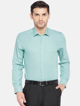 Turtle - Green Checked Formal Shirt