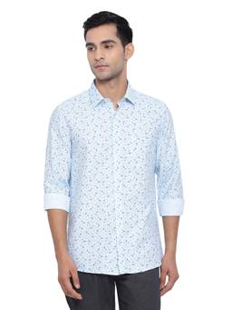 Turtle - Sky Blue Solid Formal Shirt