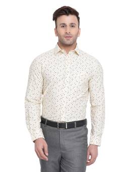 Turtle - Yellow Printed Formal Shirt