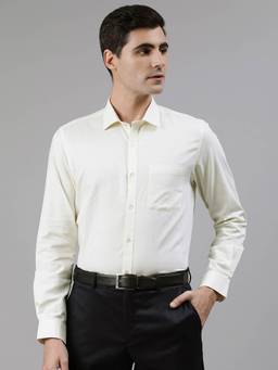 Turtle - Cream Scooter Solid Formal Shirt