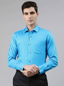 Turtle - Blue Scooter Solid Formal Shirt