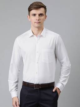 Turtle - White Solid Formal Shirt