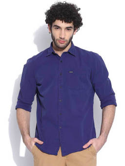 Turtle - Purple Solid Casual Shirt
