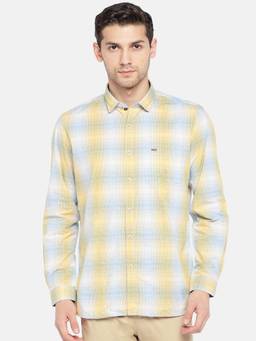 Turtle - Yellow Checked Casual Shirt