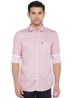 Turtle - Pink Solid Casual Shirt