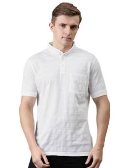 Turtle - White Self Design T-Shirt