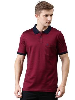 Turtle - Red Self Design T-Shirt