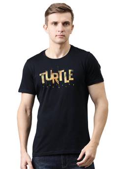 Turtle - Black Printed T-Shirt