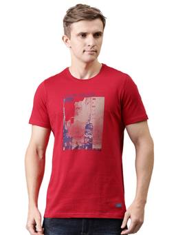 Turtle - Red Printed T-Shirt