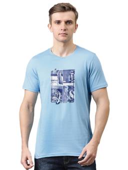 Turtle - Sky Blue Printed T-Shirt