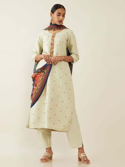 Soch - Green Silk Blend Suit Set (Set of 3)