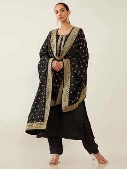 Soch - Black Silk Blend Suit Set (Set of 3)