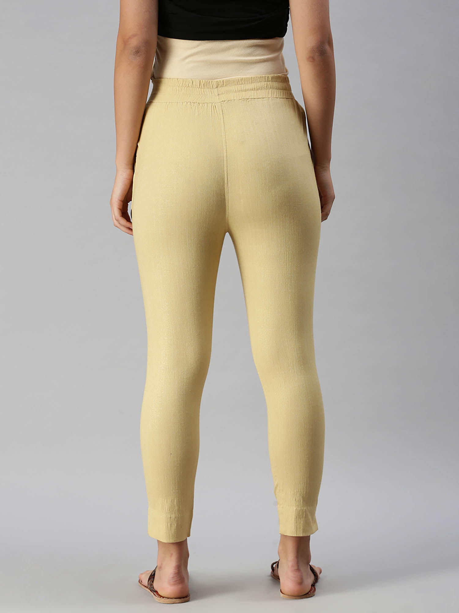 Soch Gold Pure Crepe Printed Pant 