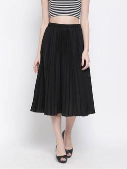Oxolloxo - Black East Pleated Women Skirt