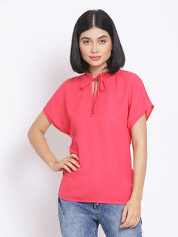 Oxolloxo - Pretty In Coral Womens Solid Top