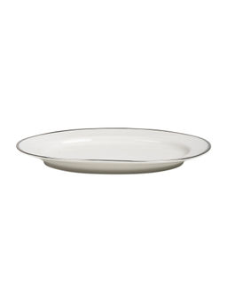 Pure Home + Living - White Silver Victoria Oval Platter