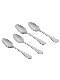 Pure Home + Living - Set of 4: Silver Colour Martin Teaspoon