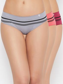C9 Airwear - Women Solid Regular Fit Panty Pack of 3 - Multi-Color