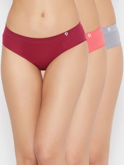 C9 Airwear - Women Plain Solid Regular Fit Panty Pack of 3 - Multi-Color