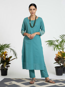 Akiso - Geometric Work On Green Suit (Set of 3)