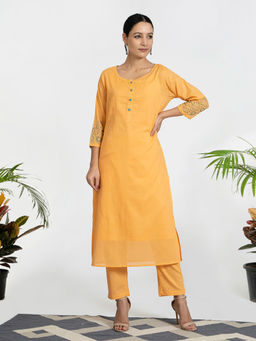 Akiso - Geometric Work On Orange Suit (Set of 3)