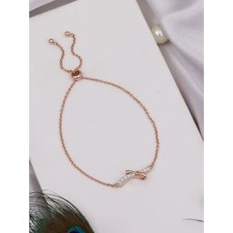 Praavy - 925 Sterling silver Delicate Darling Bracelet platted in Rose Gold (P19B0279)