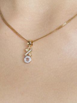 Praavy - 925 Sterling Silver Hugs and Kisses Charm platted in Yellow Gold (P19C0303)