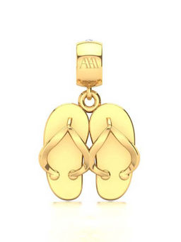 Praavy - 925 Sterling Silver Footsteps To The Light Charm platted in Yellow Gold (P19C0309)