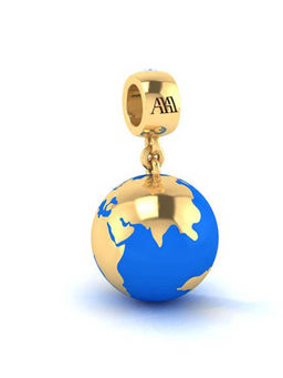 Praavy - 925 Sterling Silver You are My World platted in Yellow Gold (P19C0328)