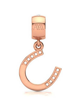Praavy - 925 Sterling Silver Shoe of Fortune Charm platted in Rose Gold (P19C0330)