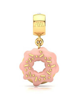 Praavy - 925 Sterling Silver I Donut Care Charm platted in Yellow Gold (P19C0349)