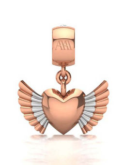 Praavy - 925 Sterling Silver Cupid's Charm platted in Rose Gold (P19C0351)