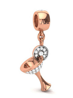 Praavy - 925 Sterling Silver Happy Hour Charm platted in Rose Gold (P19C0361)