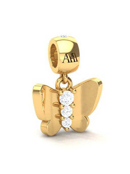 Praavy - 925 Sterling Silver Flight of Pride Charm platted in Yellow Gold (P19C0371)