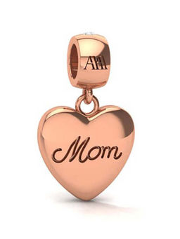 Praavy - 925 Sterling Silver Mother's Love Charm platted in Rose Gold (P19C0374)