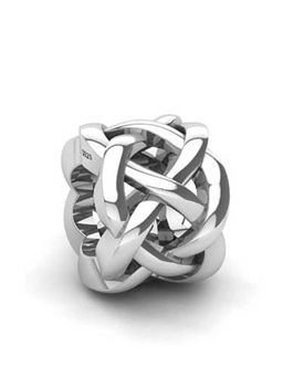 Praavy - 925 Sterling Silver Tangled Bead Charm (P19C0379)