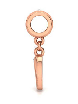 Praavy - 925 Sterling Silver Alphabet A Charm in Rose Gold (P19C0422)