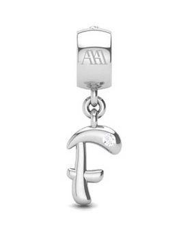 Praavy - 925 Sterling Silver Alphabet F Charm (P19C0427)