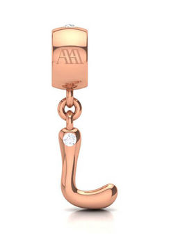 Praavy - 925 Sterling Silver Alphabet L Charm in Rose Gold (P19C0433)