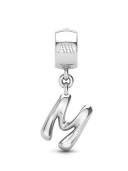 Praavy - 925 Sterling Silver Alphabet M Charm (P19C0434)